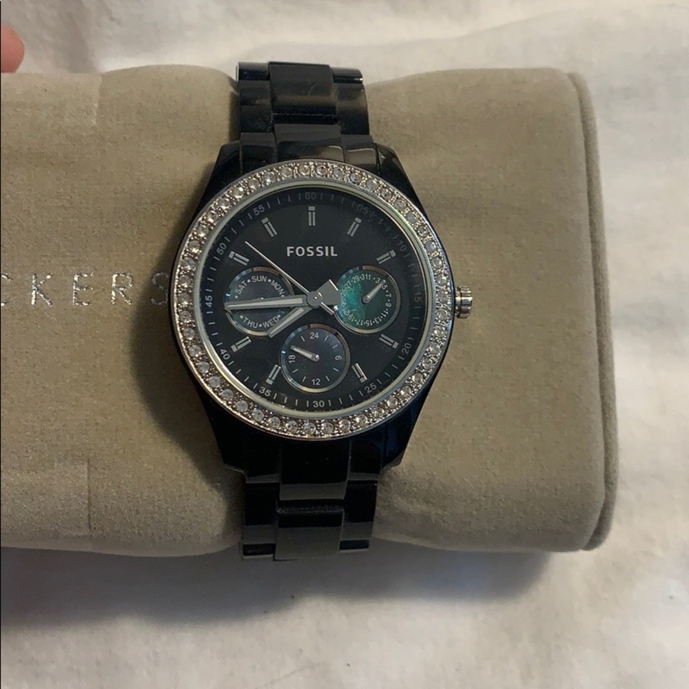 Black Fossil Stella Watch